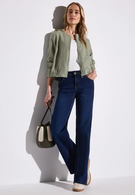 Kurzer Blouson pale mud green