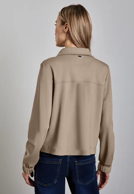 Jacke im Loose Fit safari beige