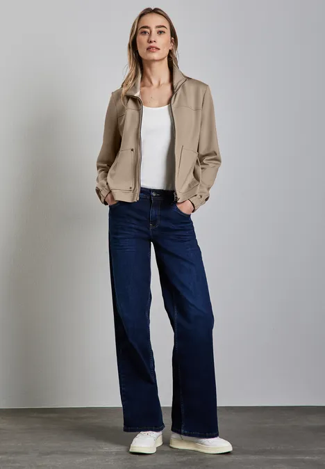 Jacke im Loose Fit safari beige