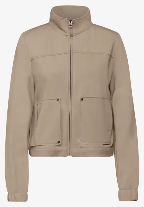 Jacke im Loose Fit safari beige