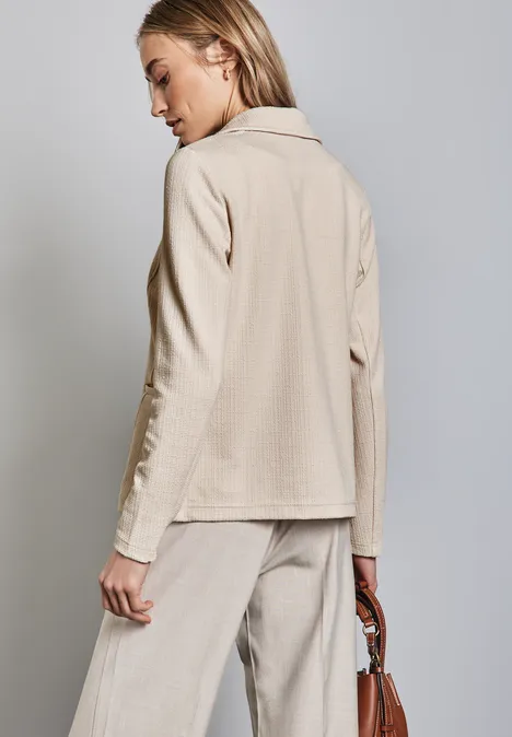 Strukturblazer smooth sand beige