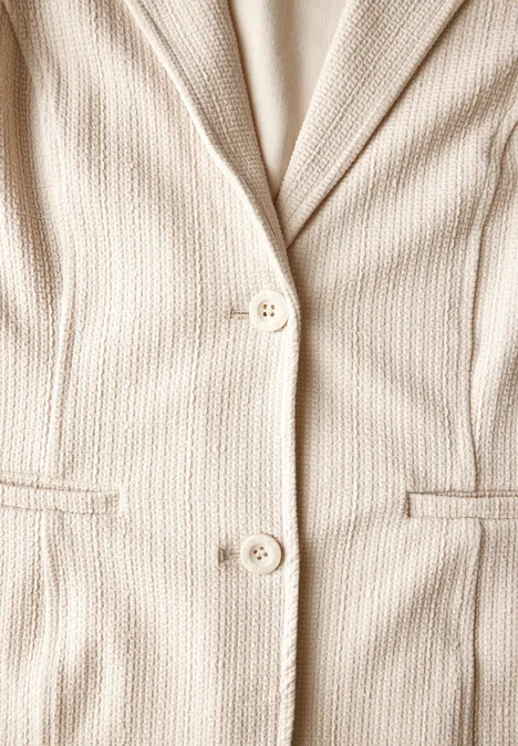 Strukturblazer smooth sand beige