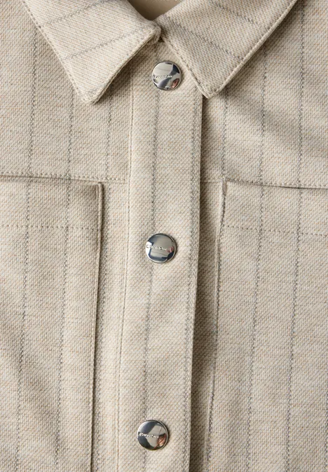 Gestreifte Jacke sheer beige mel.