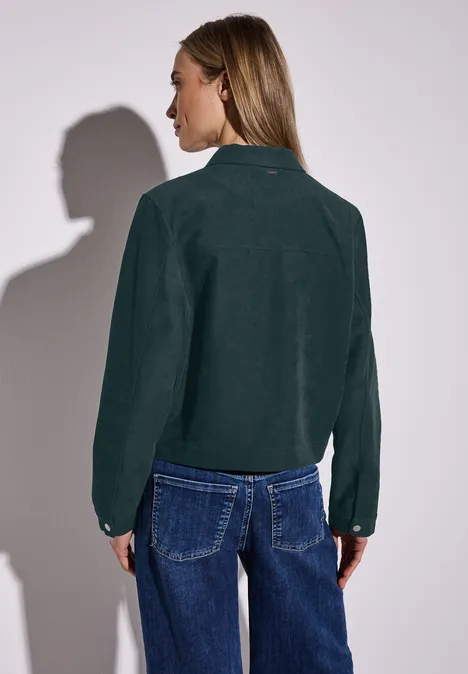 Kurze Twill-Jacke hunter green