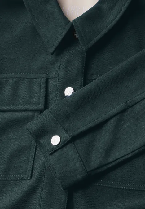 Kurze Twill-Jacke hunter green