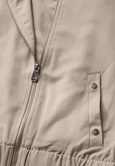 Satin Blouson safari beige