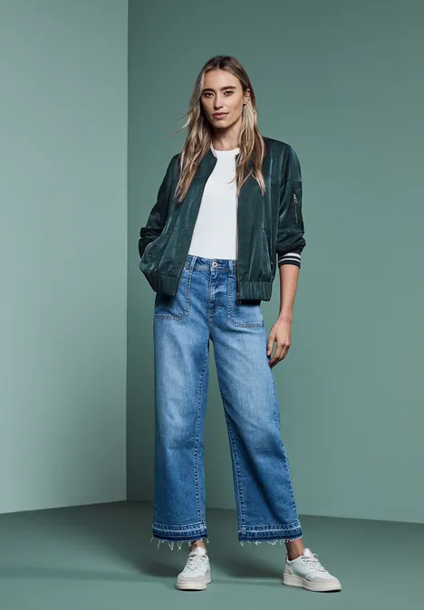 Satin Blouson hunter green