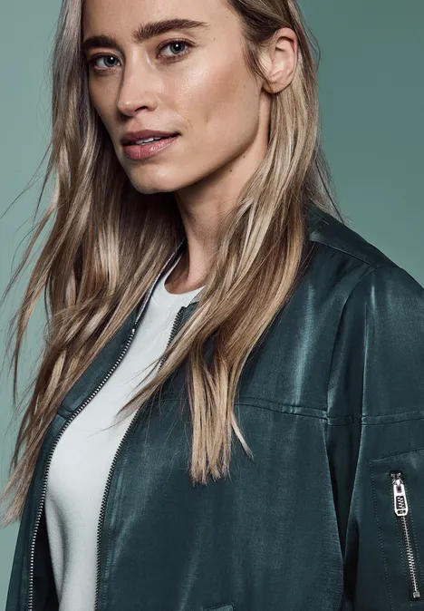 Satin Blouson hunter green