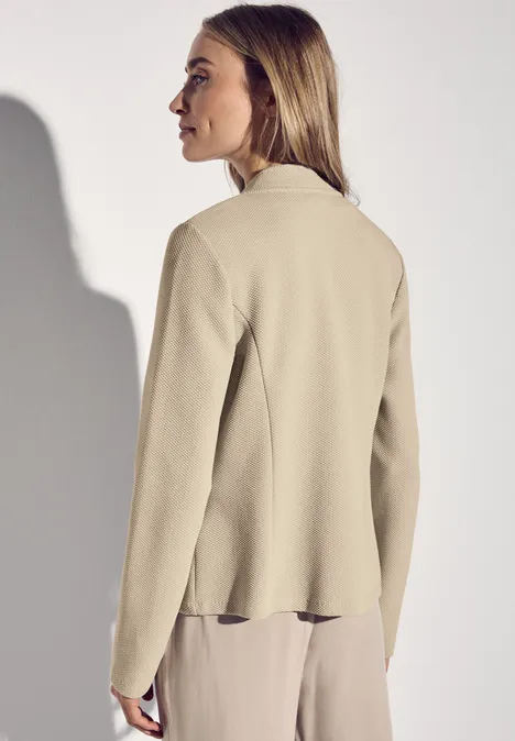 Jacquard Blazer cotton beige