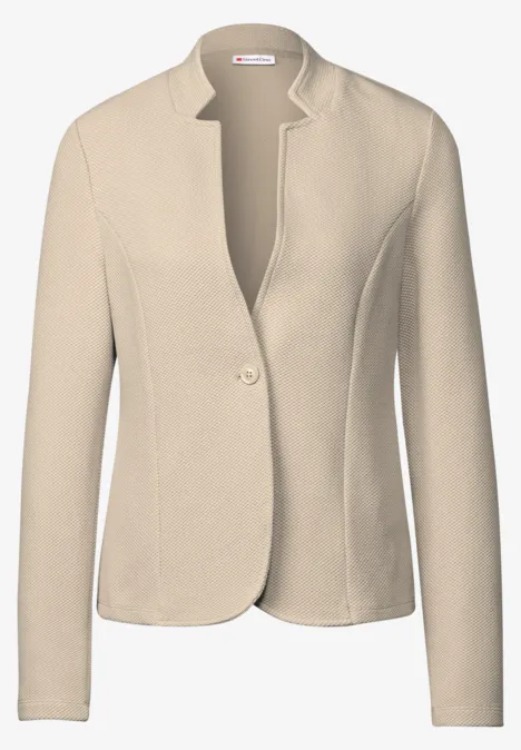 Jacquard Blazer cotton beige