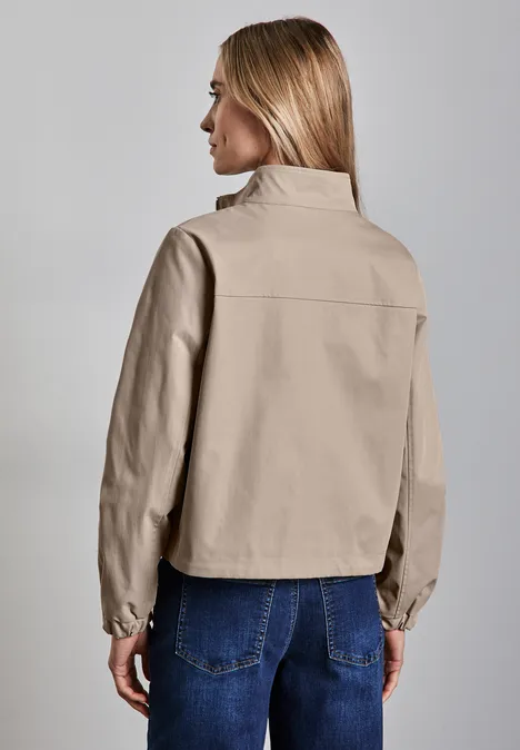 Jacke mit Stehkragen safari beige