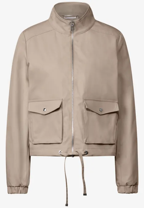 Jacke mit Stehkragen safari beige