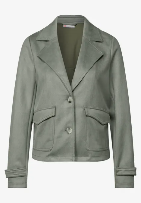 Velours Jacke dusty milky green