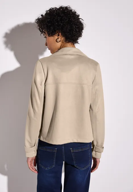 Velours Jacke barley beige