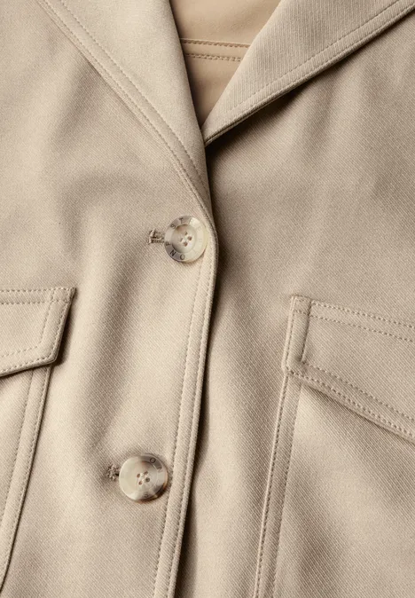 Velours Jacke barley beige