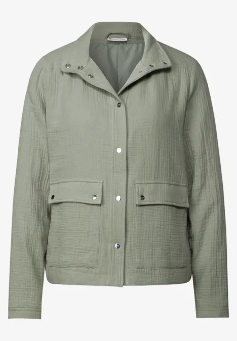 Musselin Jacke dusty milky green