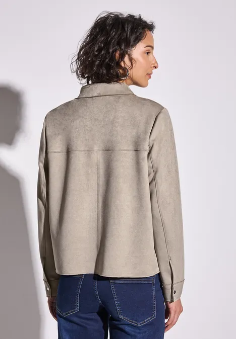 Velours-Jacke vintage stone