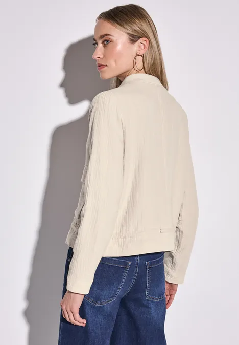 Musselin Blouson moonstone sand