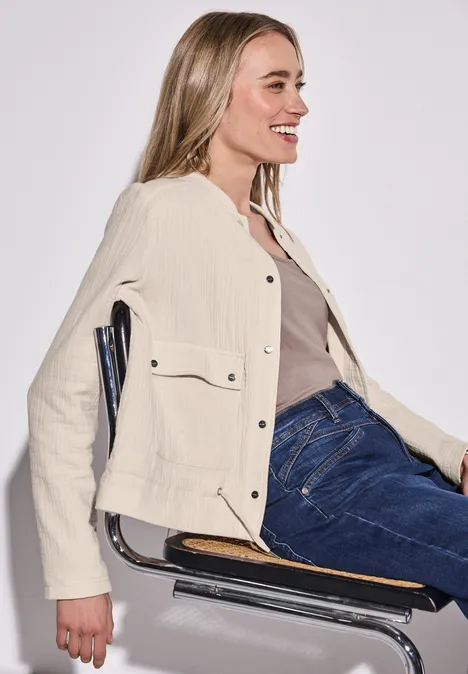 Musselin Blouson moonstone sand