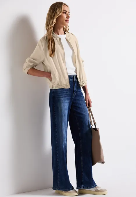 Blouson in Unifarbe coastal beige