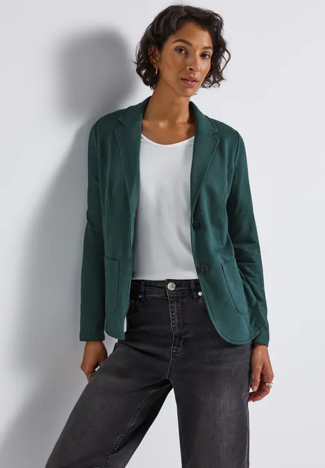 Basic Blazer deep teal green