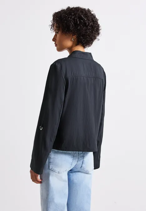 Leichte Strukturjacke deepwater blue