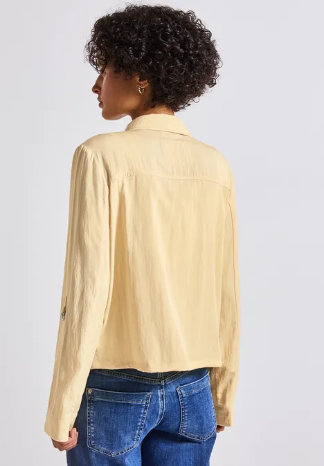 Leichte Strukturjacke buttercream yellow