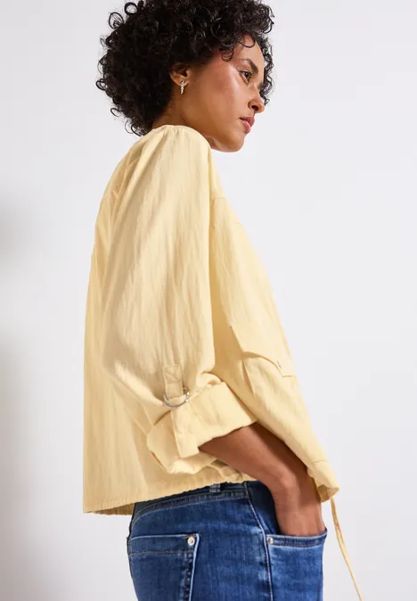 Leichte Strukturjacke buttercream yellow