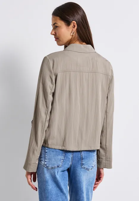 Leichte Strukturjacke morning beige