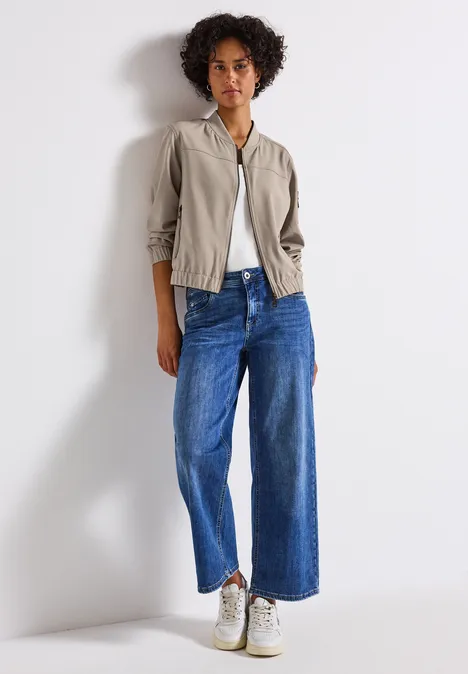 Blouson im Melange-Look morning beige