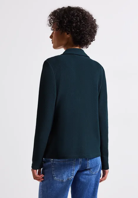 Basic Blazer mit Struktur tide blue