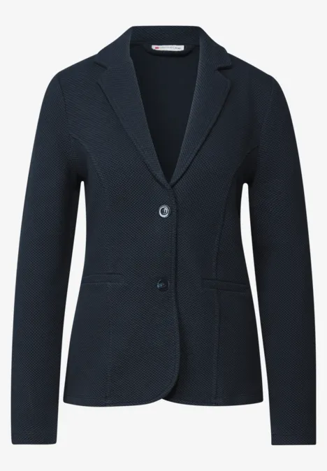 Basic Blazer mit Struktur deepwater blue