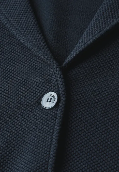 Basic Blazer mit Struktur deepwater blue