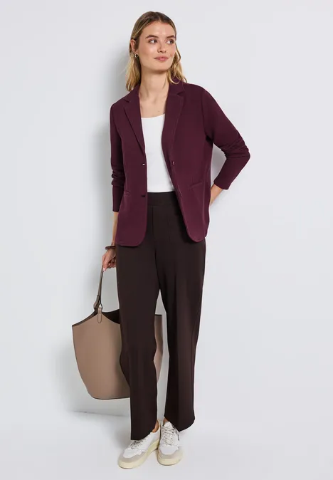 Basic Blazer mit Struktur wildberry red