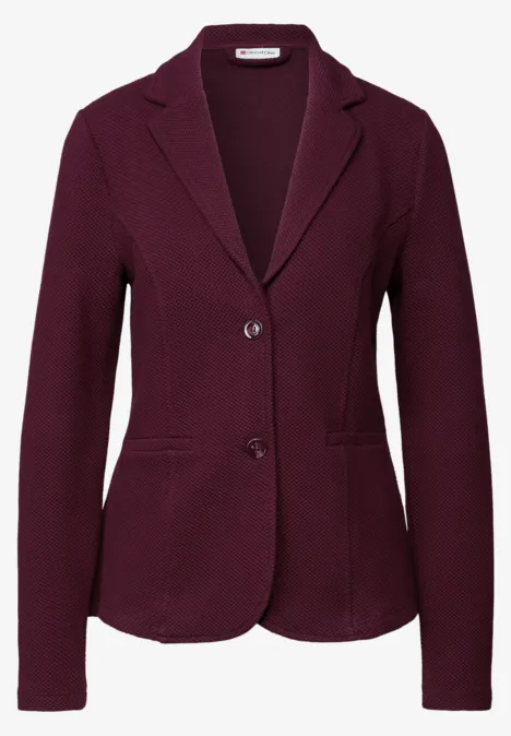 Basic Blazer mit Struktur wildberry red