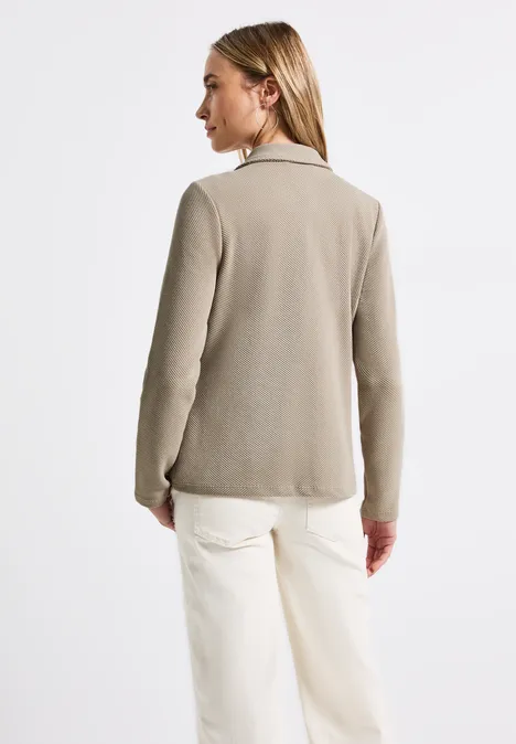 Basic Blazer mit Struktur morning beige