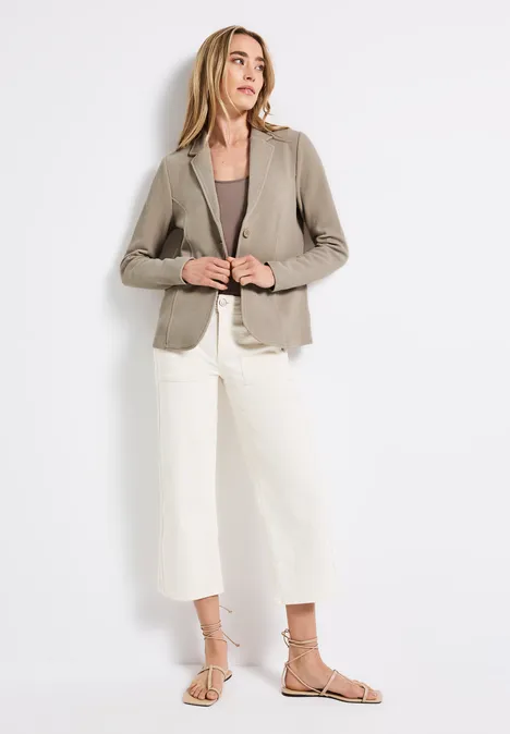 Basic Blazer mit Struktur morning beige