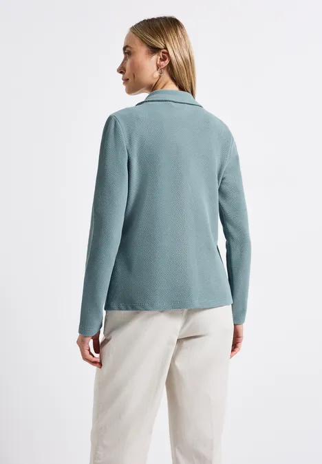Basic Blazer mit Struktur arona blue