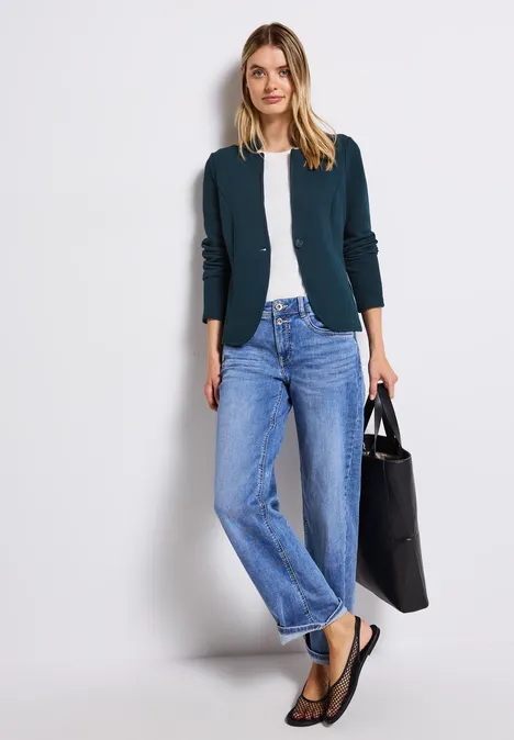 Jacquard Blazer tide blue