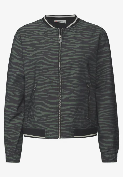 Gemusterter Blouson mid green