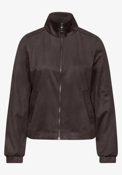 Kurze Velours Jacke deep roast brown