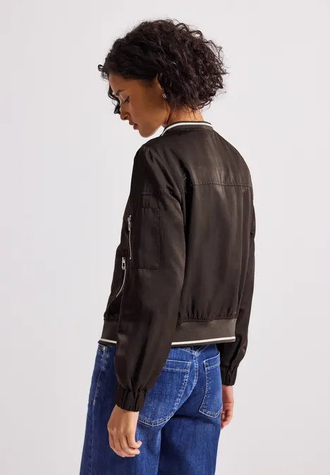 Satin Blouson deep roast brown