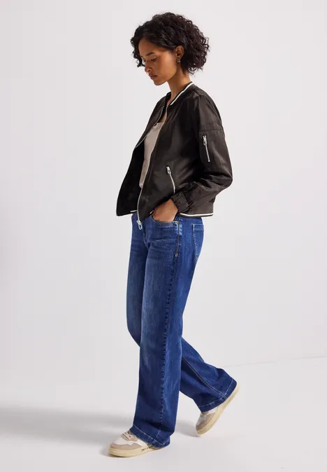 Satin Blouson deep roast brown