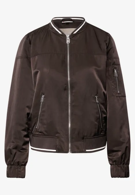 Satijnen blouson deep roast brown