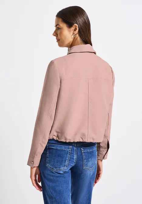 Cordjacke mit Zipper faded rose