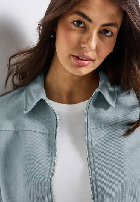 Cordjacke mit Zipper arona blue