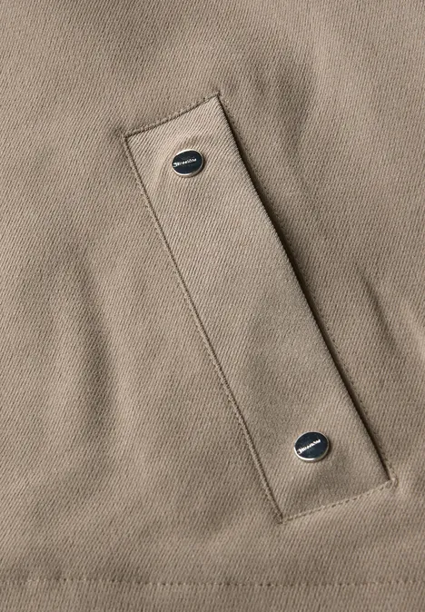 Blouson mit Jersey-Kapuze morning beige