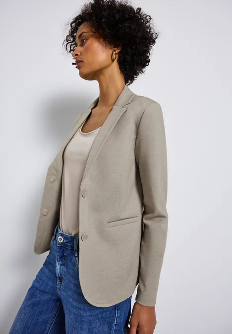 Basis blazer morning beige mel.