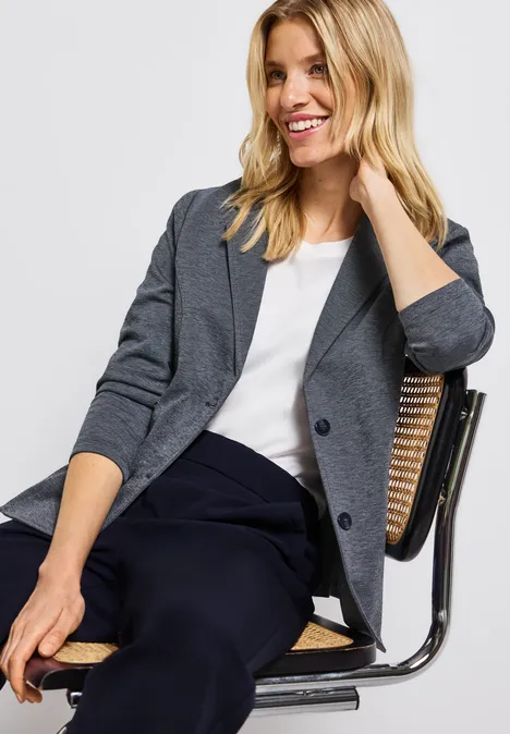 Basic Blazer deep blue melange