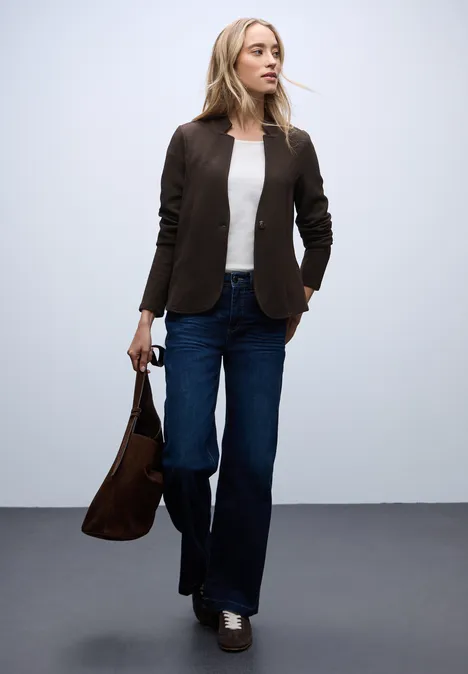 Jacquard Blazer deep roast brown